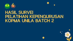 Hasil Survei Pelatihan Kepengurusan Kopma Unila Batch 2