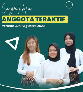 Anggota Teraktif Periode Juni-Agustus 2023